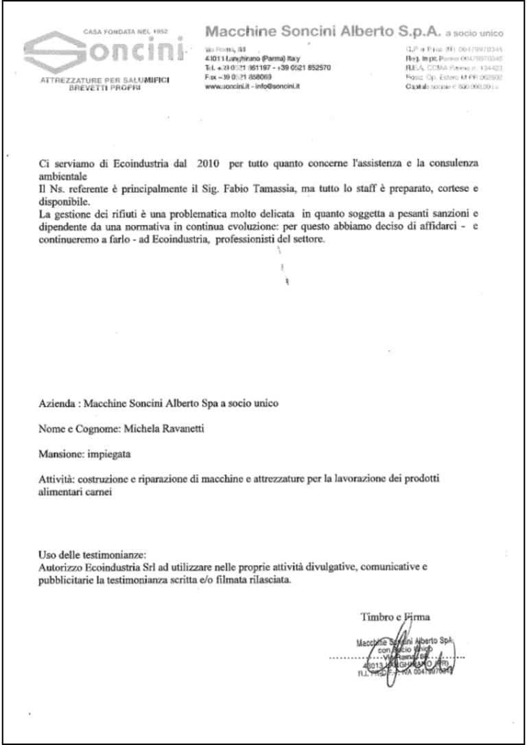 Testimonianza Macchine Soncini